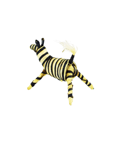 Handmade African Banana Fiber Animal Zebra