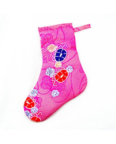 Small African Kitenge Christmas Stocking