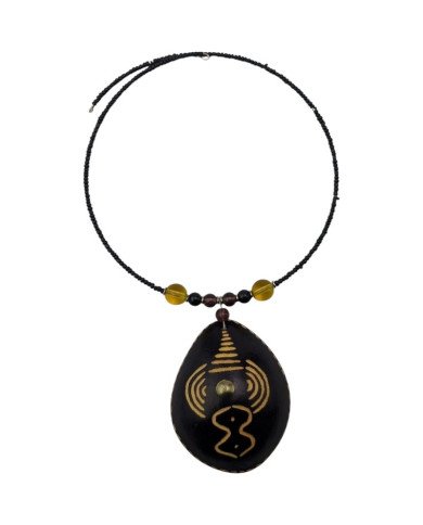 African Handmade Calabash Gourd Pendant Necklace
