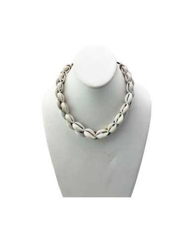 Handmade African Cowrie Shell Necklace Display