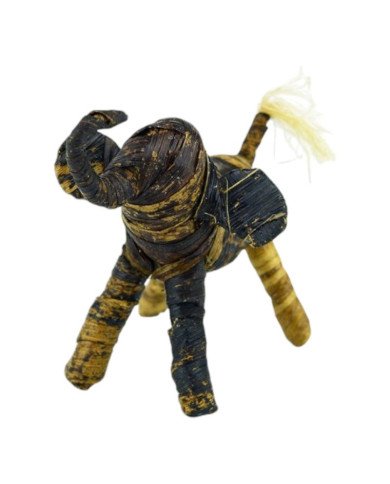 Handmade African Banana Fiber Animal Elephant