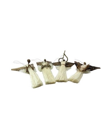 African Banana Fiber Angel Christmas Ornament Variations