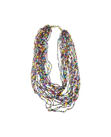 Colorful Multi Strand Maasai Bead Handmade Necklace