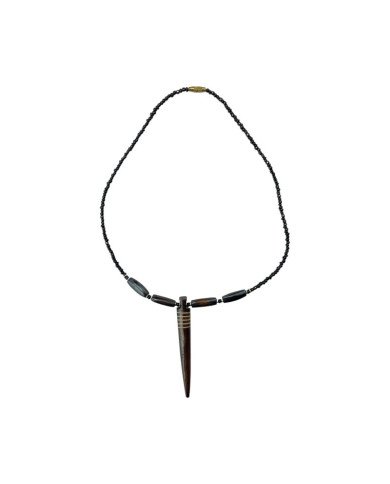 Cow Bone Elephant Tusk Pendant Necklace