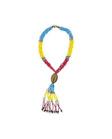 Handmade African Maasai Bead Necklace Tassel