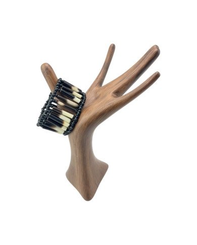 Handmade African Porcupine Quill Maasai Bead Bracelet Display