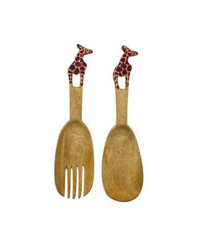 Hand Carved Giraffe Wood Spoons