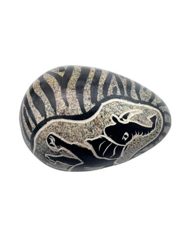 African Elephant Kisii Soapstone Egg