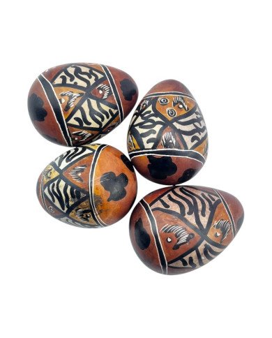 Wildlife Print African Kisii Soapstone Easter Eggs