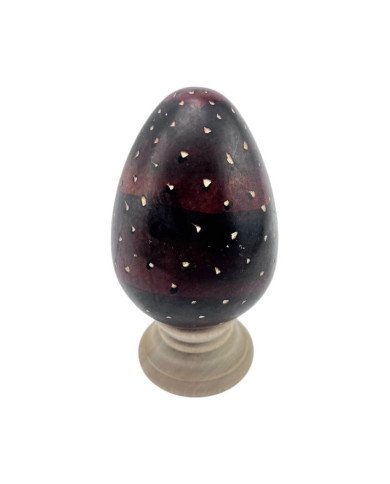 Speckled Handmade African Kisii Soapstone Egg