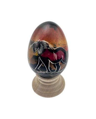 African Kisii Soapstone Easter Egg Lion