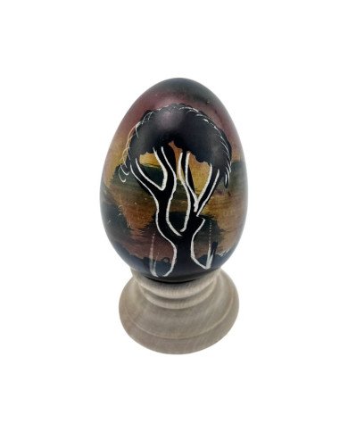 Tree Kisii Soapstone African Easter Egg