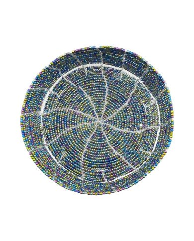 Maasai Bead Wire Jewelry Box Iridescent Inside