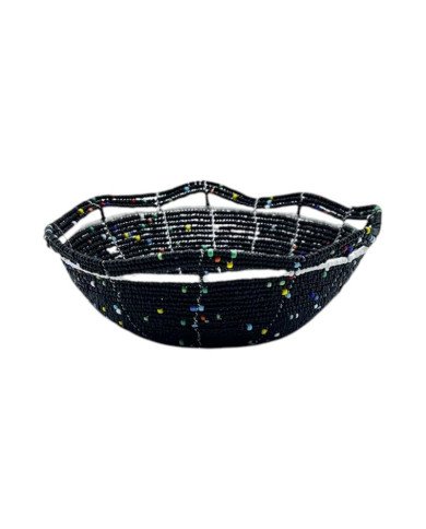 Mzuri Mini Maasai Bead Bowl Black Side