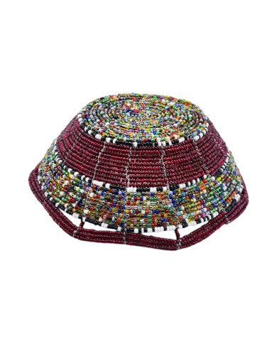 Mzuri Mini Maasai Bead Bowl Red Multi Upside Down