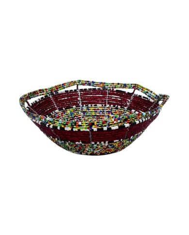 Mzuri Mini Maasai Bead Bowl Multi Red Side