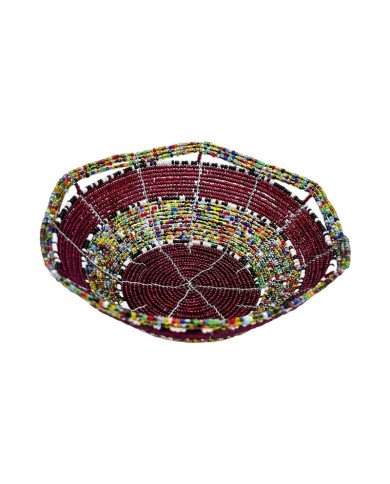 Mzuri Mini Maasai Bead Bowl Multi Red