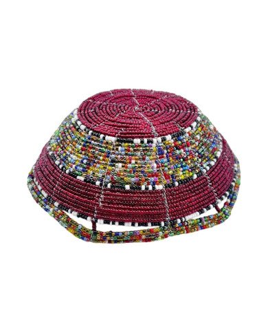 Mzuri Mini Maasai Bead Bowl Multi Red Upside Down