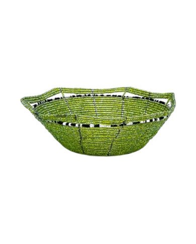 Mzuri Mini Maasai Bead Bowl Chartreuse Side