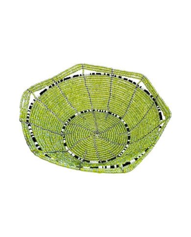 Mzuri Mini Maasai Bead Bowl Chartreuse