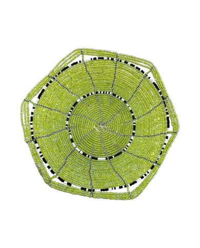 Mzuri Mini Maasai Bead Bowl Chartreuse Top