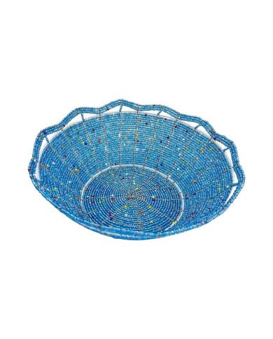 Mzuri Large Maasai Bead Bowl Light Blue