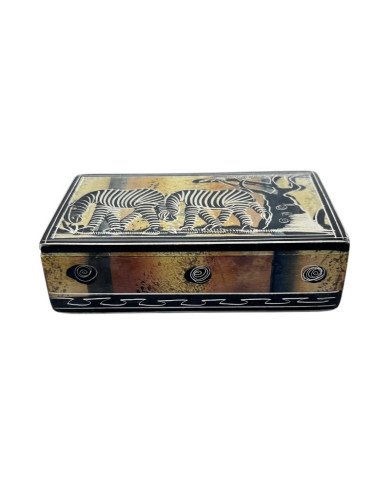 Handmade African Kisii Soapstone Box