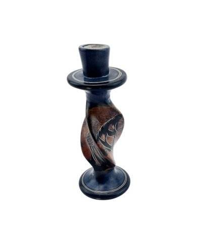 African Giraffe Kisii Soapstone Candlestick