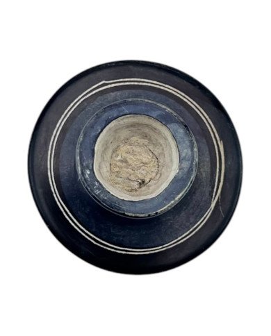 Handmade Kisii Soapstone Candlestick - Blue