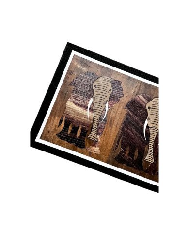 Elephant Banana Fiber Art Close