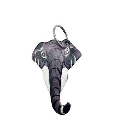 Leather Elephant Keychain
