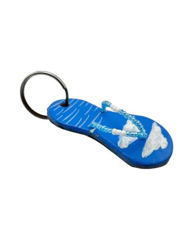 Leather Sky Sandal Keychain Angle