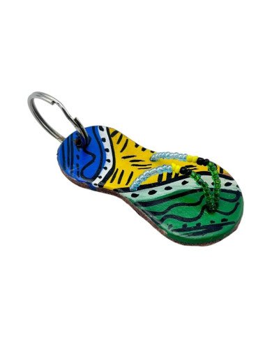 Leather Sandal Keychain Angle