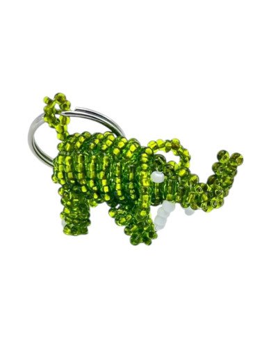 Maasai Beaded Elephant Keychain Top
