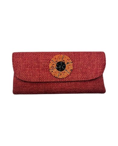 African Jute Clutch Purse