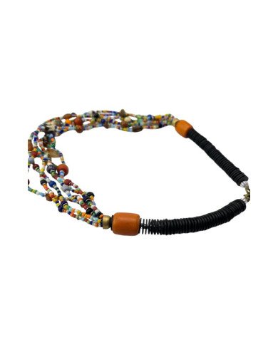Kenyan Mixed Material Bead Necklace