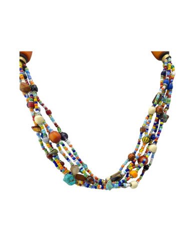 Maasai Mixed Material Bead Necklace