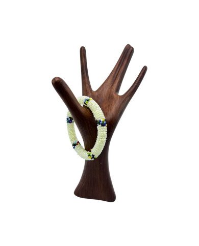 Milele Maasai Bracelet - Pearl White