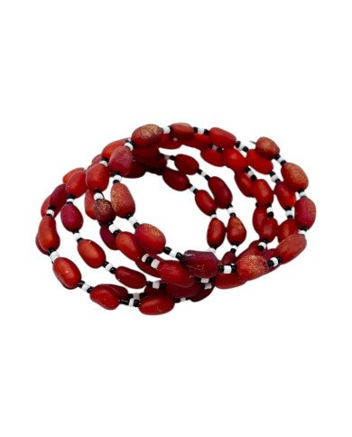 River Amber Seed Bead Bracelet