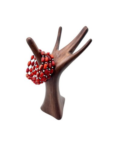 River Amber Seed Bead Bracelet