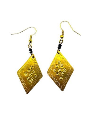 Almasi Mchoro Brass Earrings