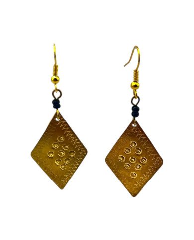 Almasi Mchoro Brass Earrings