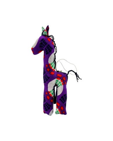 Vibrant Kitenge Giraffe Ornament
