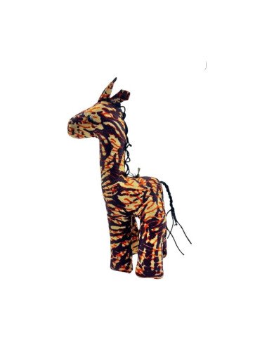 Giraffe Tree Ornament with Kitenge Fabric