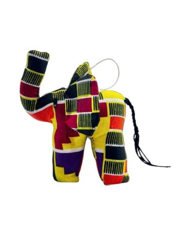 Kitenge Elephant Christmas Ornament
