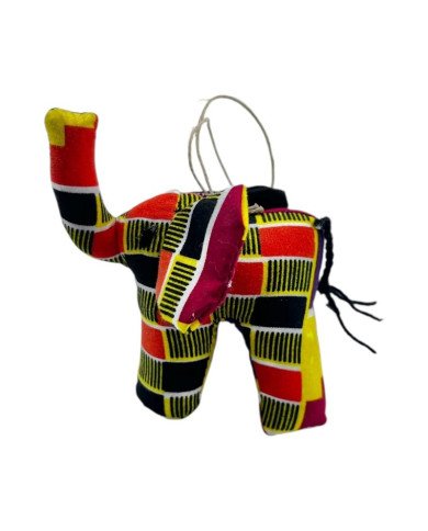 Kitenge Fabric Elephant Ornament