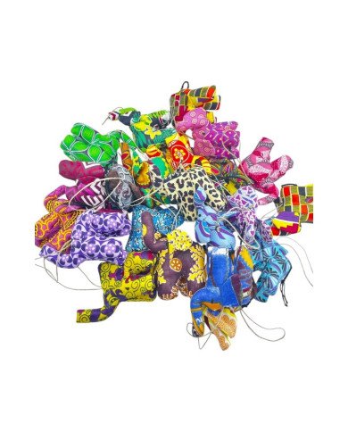 Kitenge Elephant Safari Animal Ornament Variations