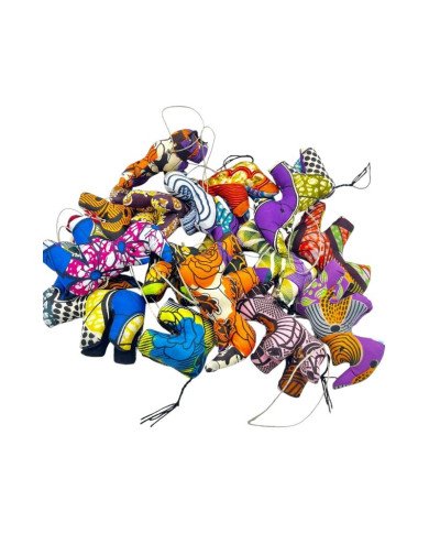 Kitenge Safari Animal Rhino Ornament Variations