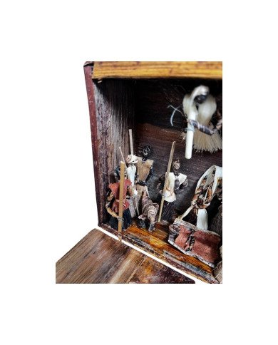 Banana Fiber Cone Figures Handmade Nativity Scene