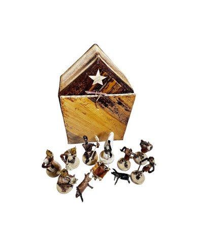 Boxed Nativity Scene Banana Fiber